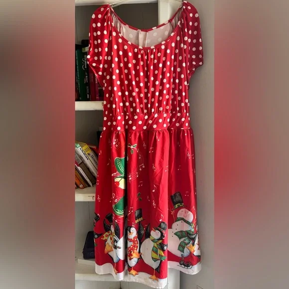 Holiday Christmas Vintage Style Dress - Picture 9 of 10